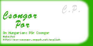 csongor por business card