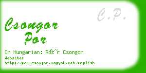 csongor por business card